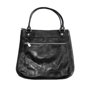 NEW Prune Black Bovine Real Leather Tote Women Bag